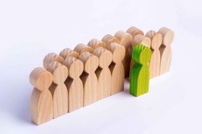 The,Chosen,Person,Among,Others.,A,Human,Figure,Of,Green The,Chosen,Person,Among,Others.,A,Human,Figure,Of,Green