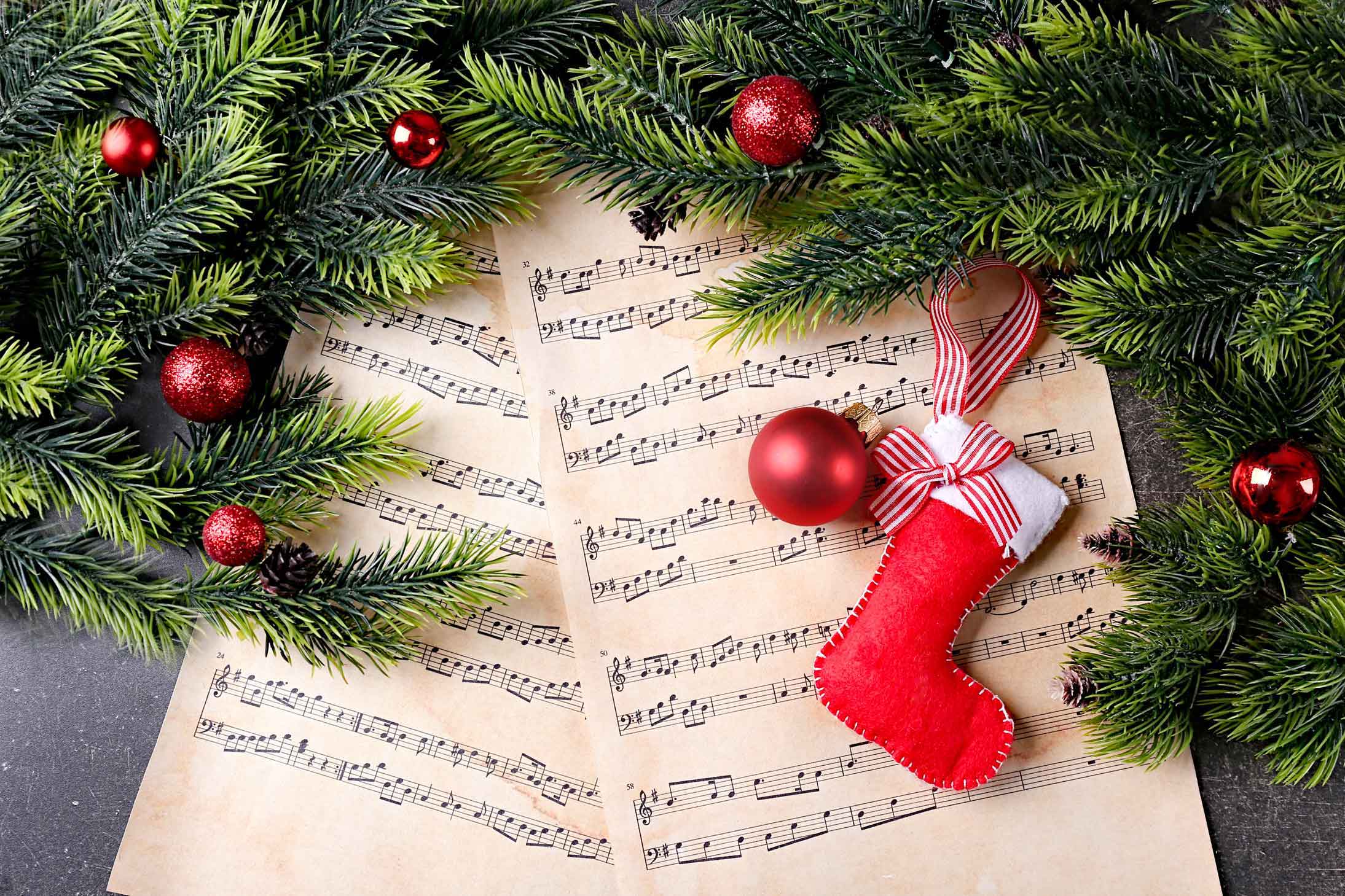 Christmas,Decorations,On,Music,Sheets Christmas,Decorations,On,Music,Sheets