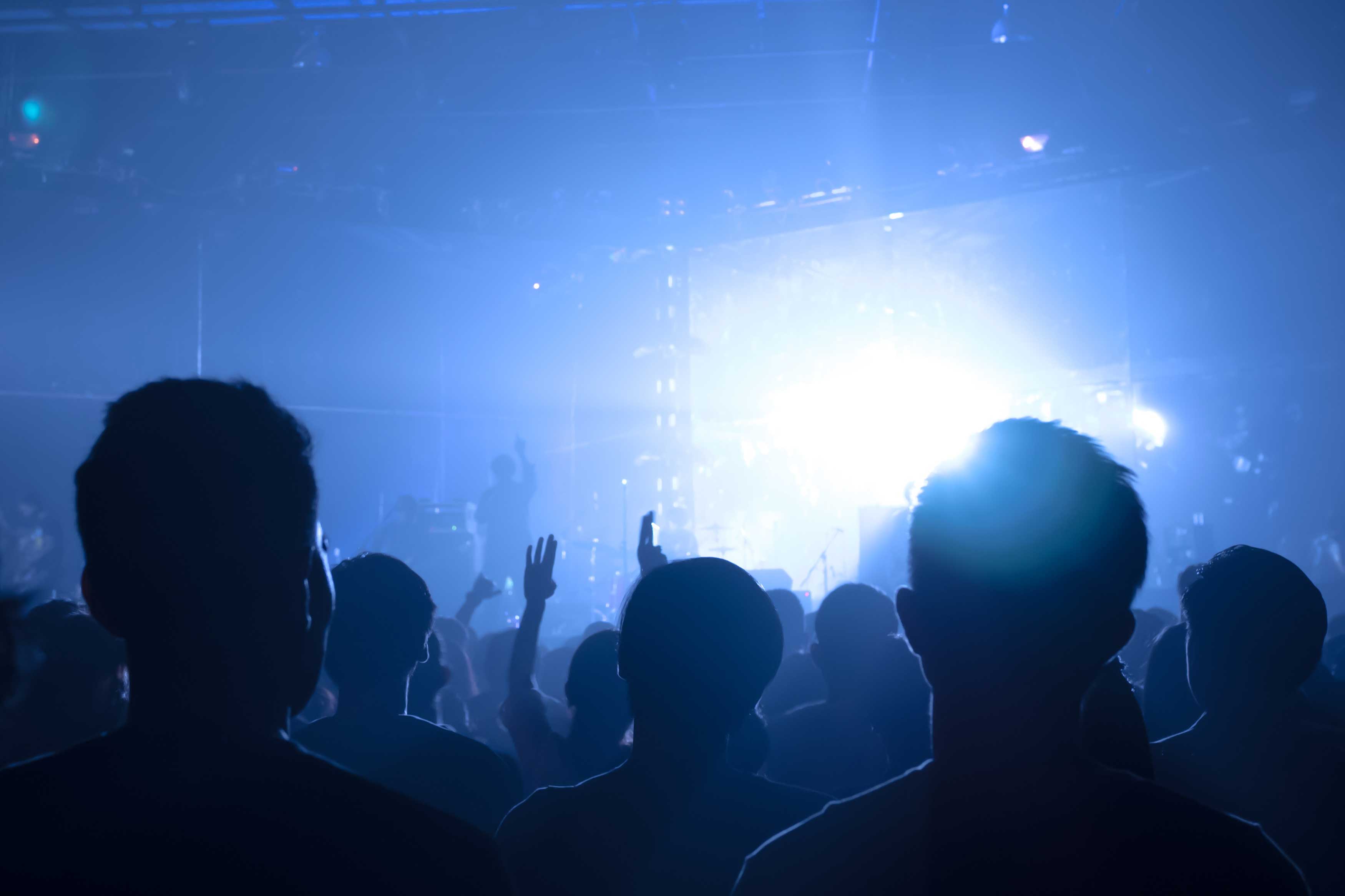 Music,Concert,Crowds,Illuminated,From,Stage,Lights,(very,Shallow,Depth Music,Concert,Crowds,Illuminated,From,Stage,Lights,(very,Shallow,Depth